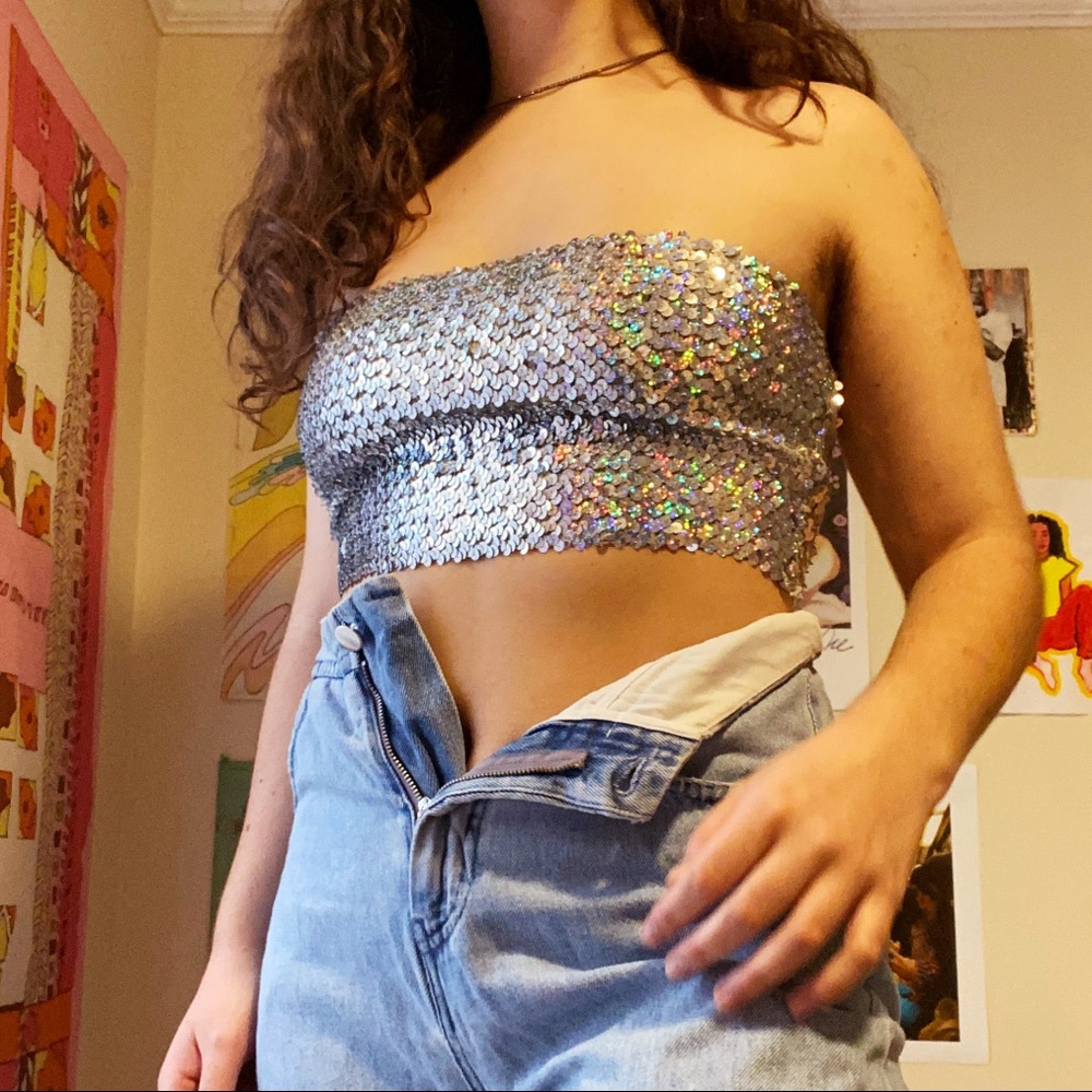 Sequined UO Tube Top NWOT